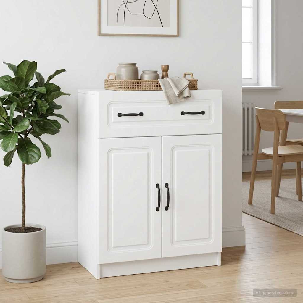 vidaXL Sideboard Weiß 66 x 34,5 x 87 cm Holzwerkstoff