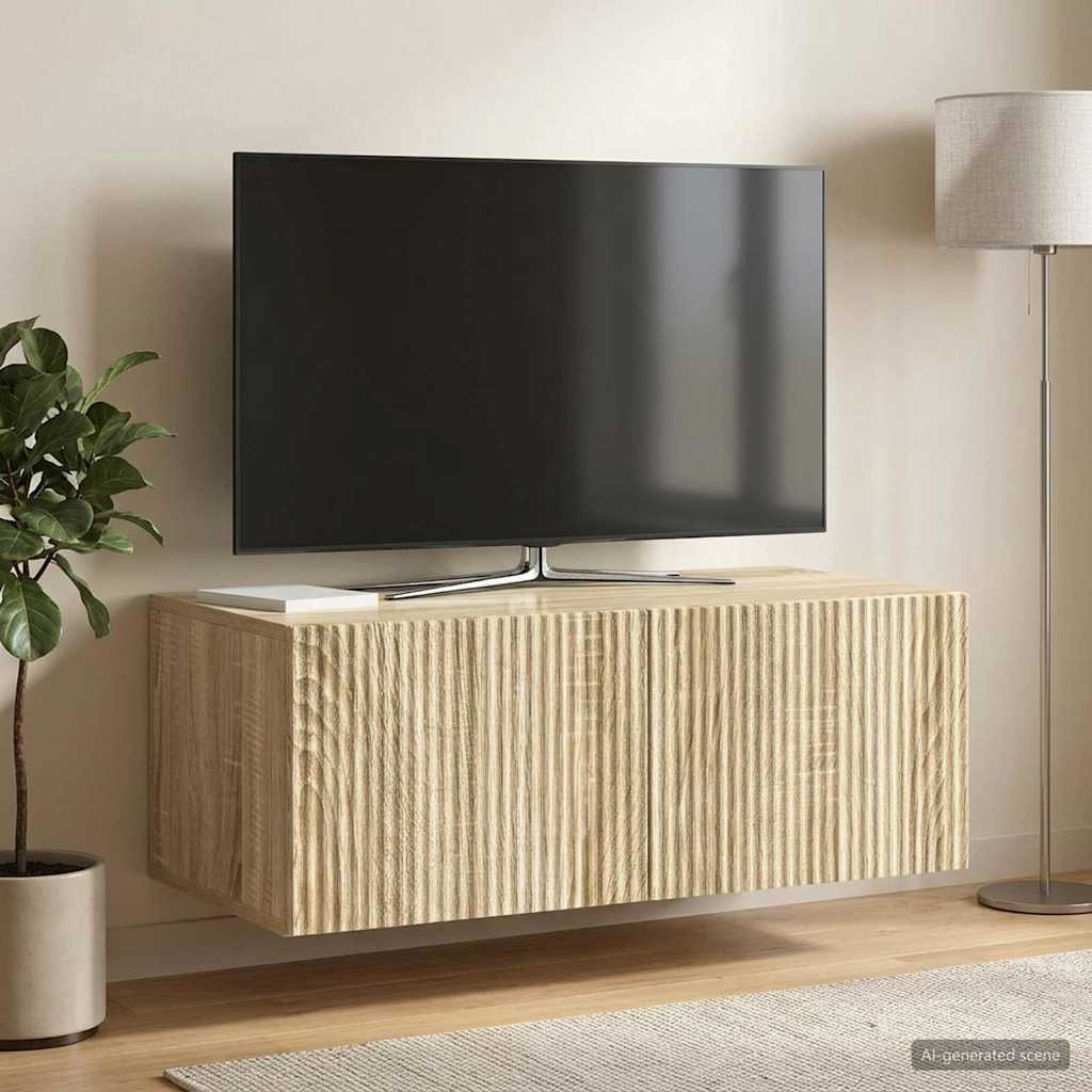 vidaXL Wandmontierter TV-Schrank Sonoma-Eiche 78,5 x 41 x 30 cm