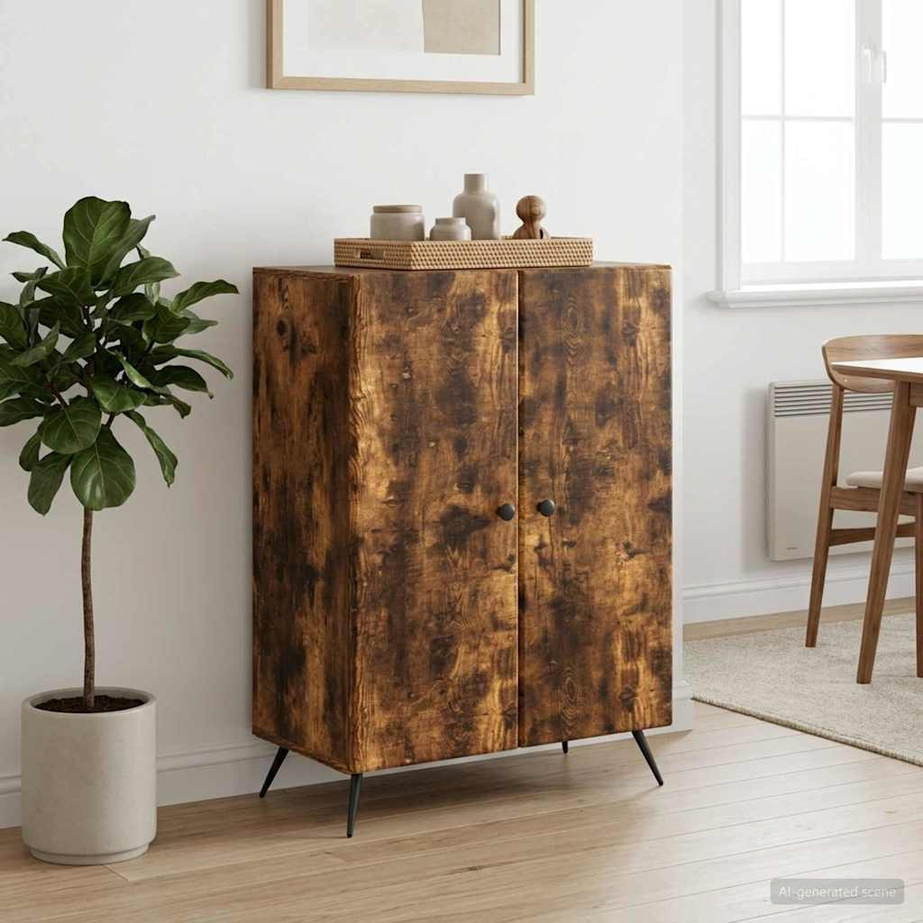 vidaXL Sideboard Geräucherte Eiche 66 x 34,5 x 90 cm Holzwerkstoff