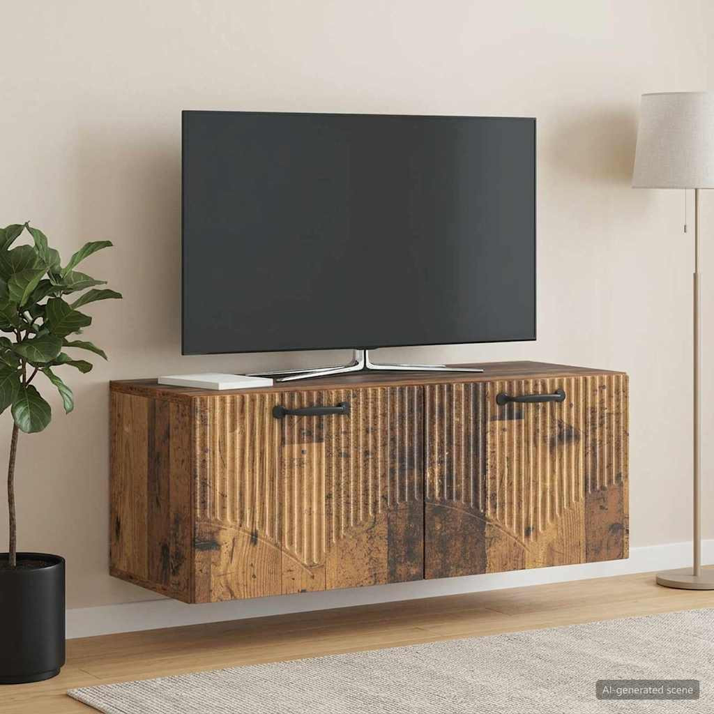 vidaXL Wandmontierter TV-Schrank Altholz 78,5 x 31 x 30 cm