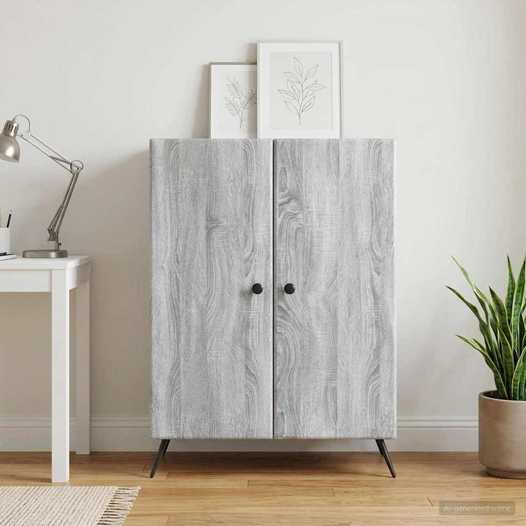 vidaXL Sideboard Graues Sonoma 66 x 34,5 x 90 cm Holzwerkstoff