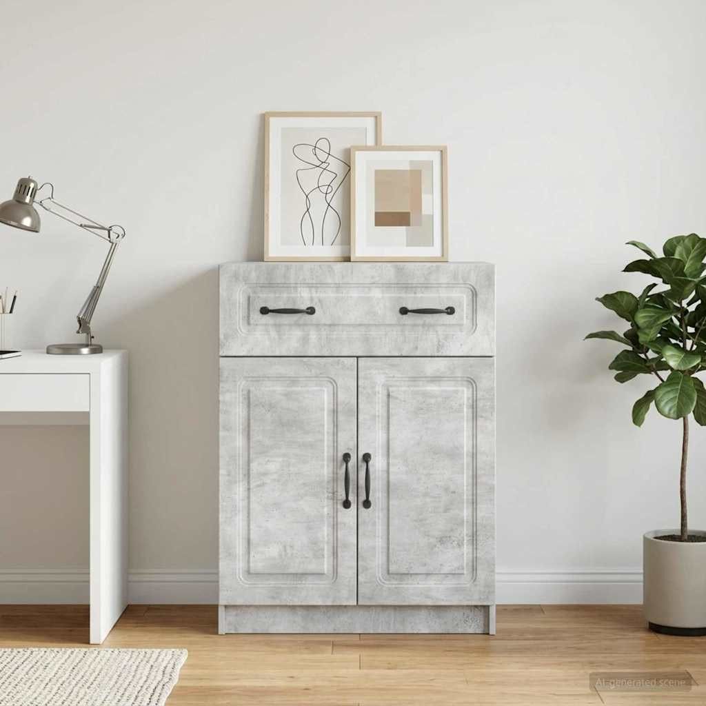vidaXL Sideboard Betongrau 66 x 34,5 x 87 cm Holzwerkstoff