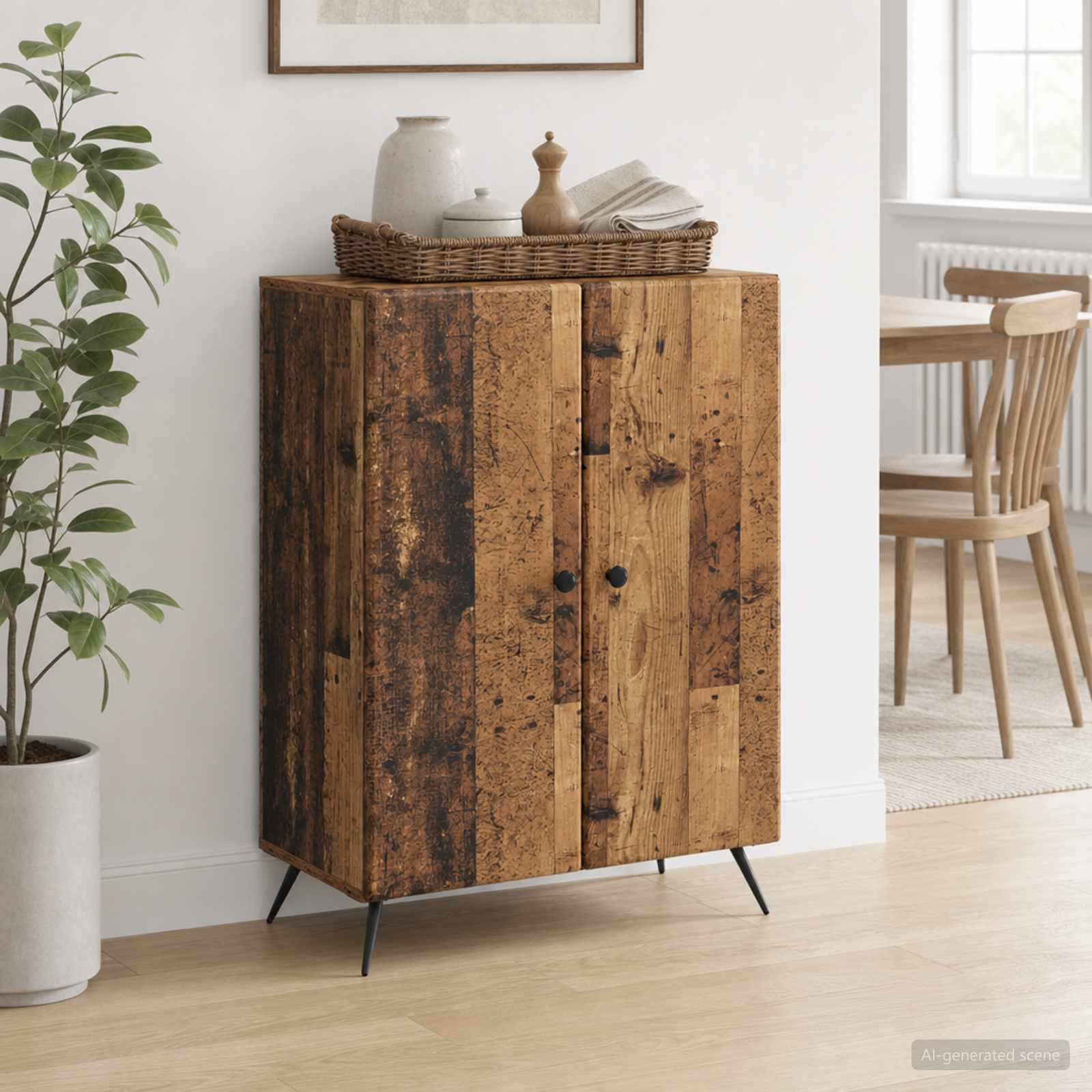 vidaXL Sideboard Altholz 66 x 34,5 x 90 cm Holzwerkstoff