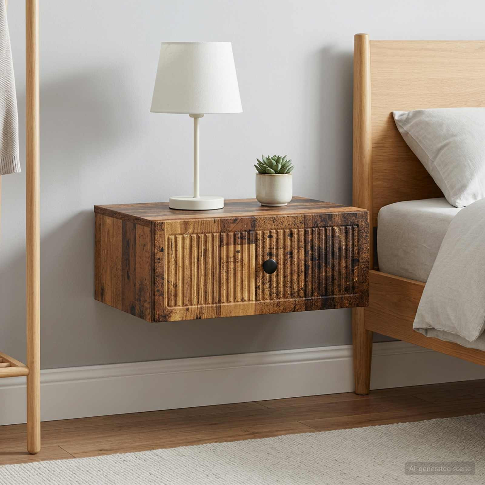 vidaXL Nachttisch 2 pcs Altholz 49 x 34,5 x 20 cm Holzwerkstoff