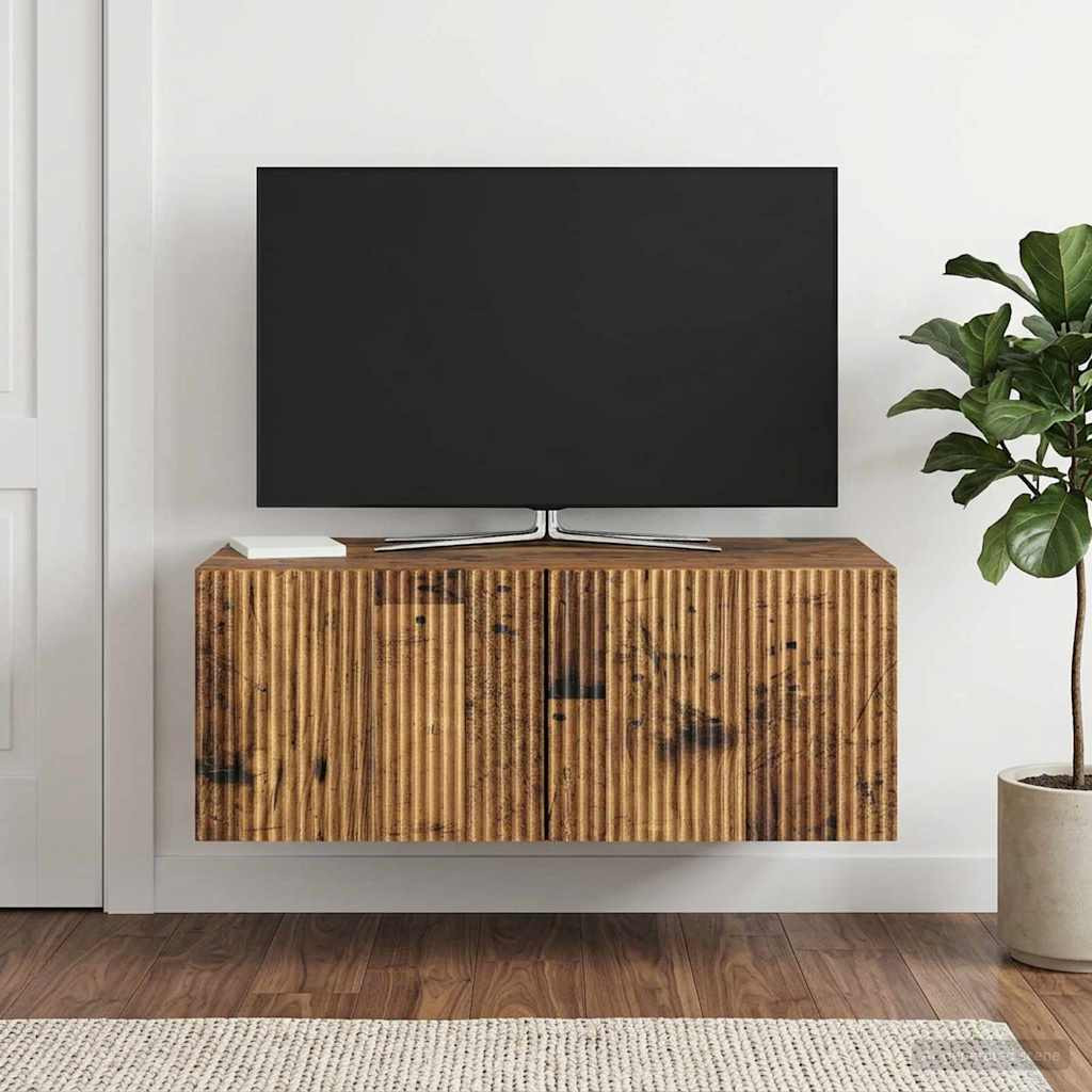 vidaXL Wandmontierter TV-Schrank Altholz 78,5 x 41 x 30 cm