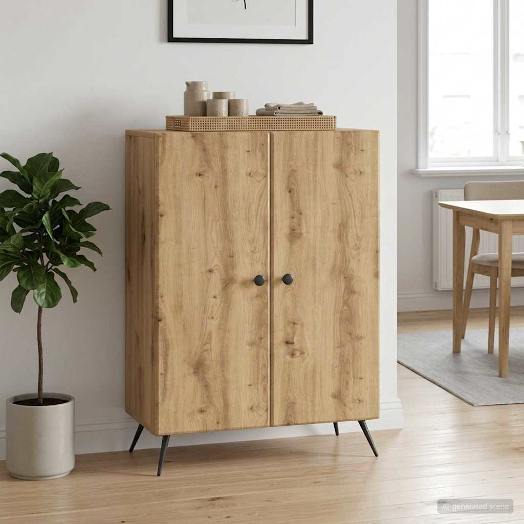 vidaXL Sideboard Artisan-Eiche 66 x 34,5 x 90 cm Holzwerkstoff