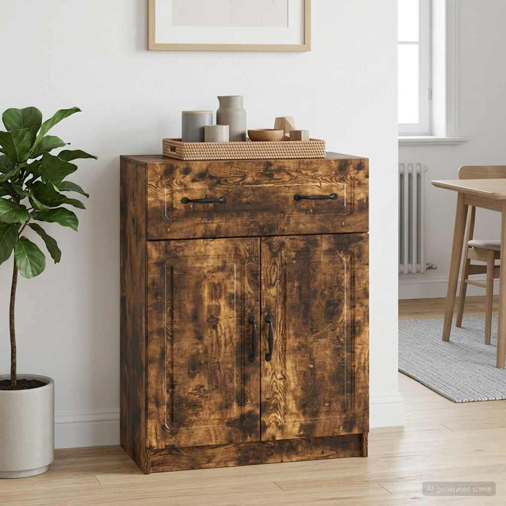 vidaXL Sideboard Geräucherte Eiche 66 x 34,5 x 87 cm Holzwerkstoff