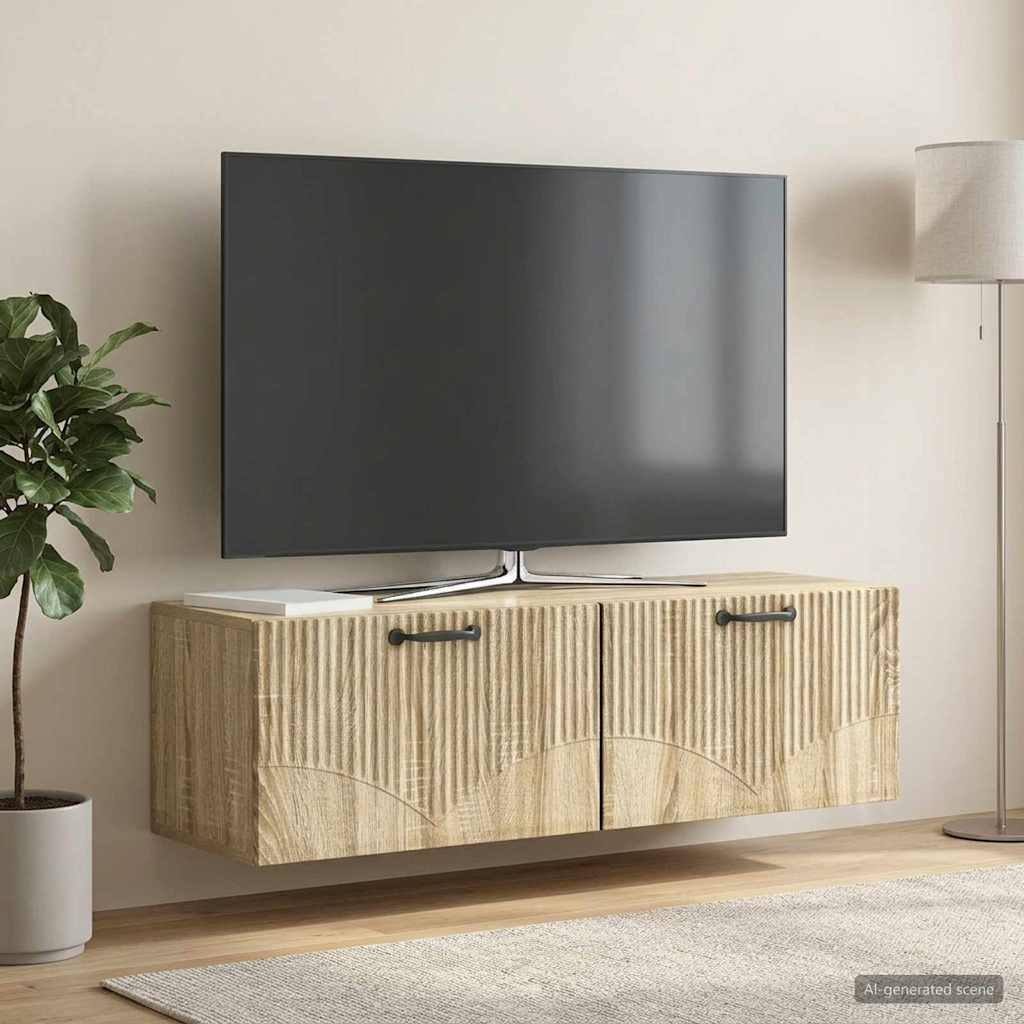 vidaXL Wandmontierter TV-Schrank Sonoma-Eiche 98 x 31 x 30 cm