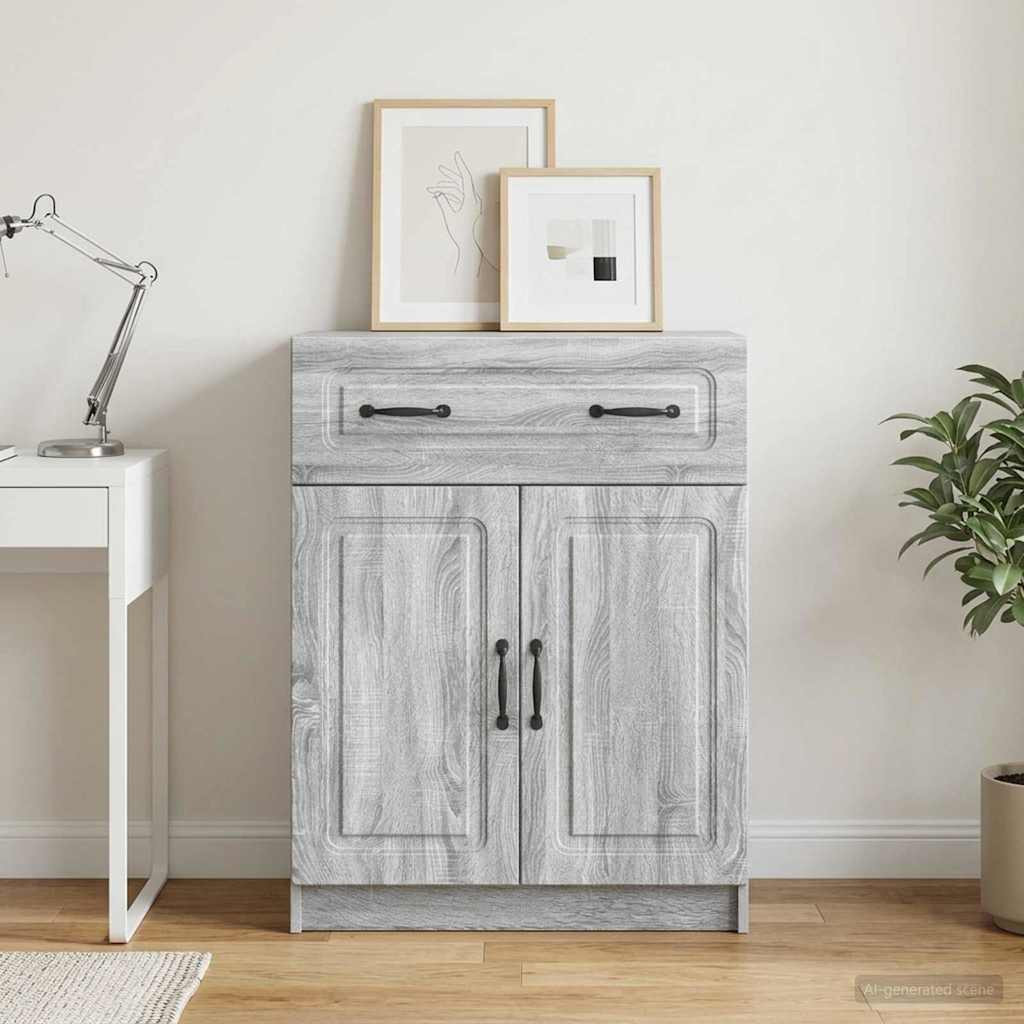 vidaXL Sideboard Graues Sonoma 66 x 34,5 x 87 cm Holzwerkstoff