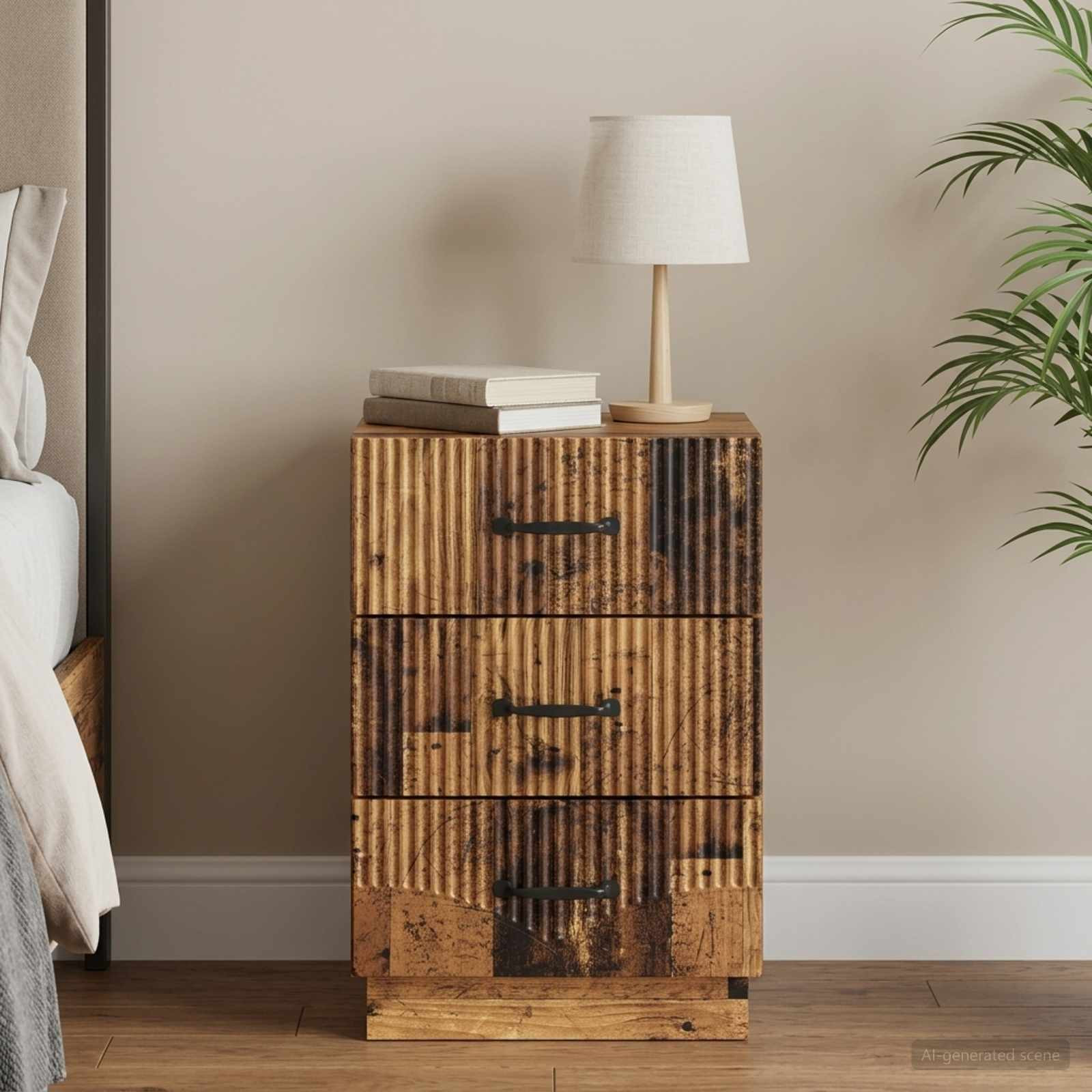 vidaXL Nachttisch Altholz 43 x 41 x 63,5 cm Holzwerkstoff