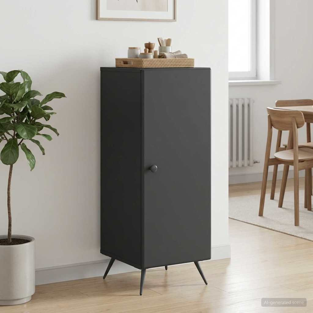 vidaXL Sideboard Schwarz 33 x 34,5 x 90 cm Holzwerkstoff