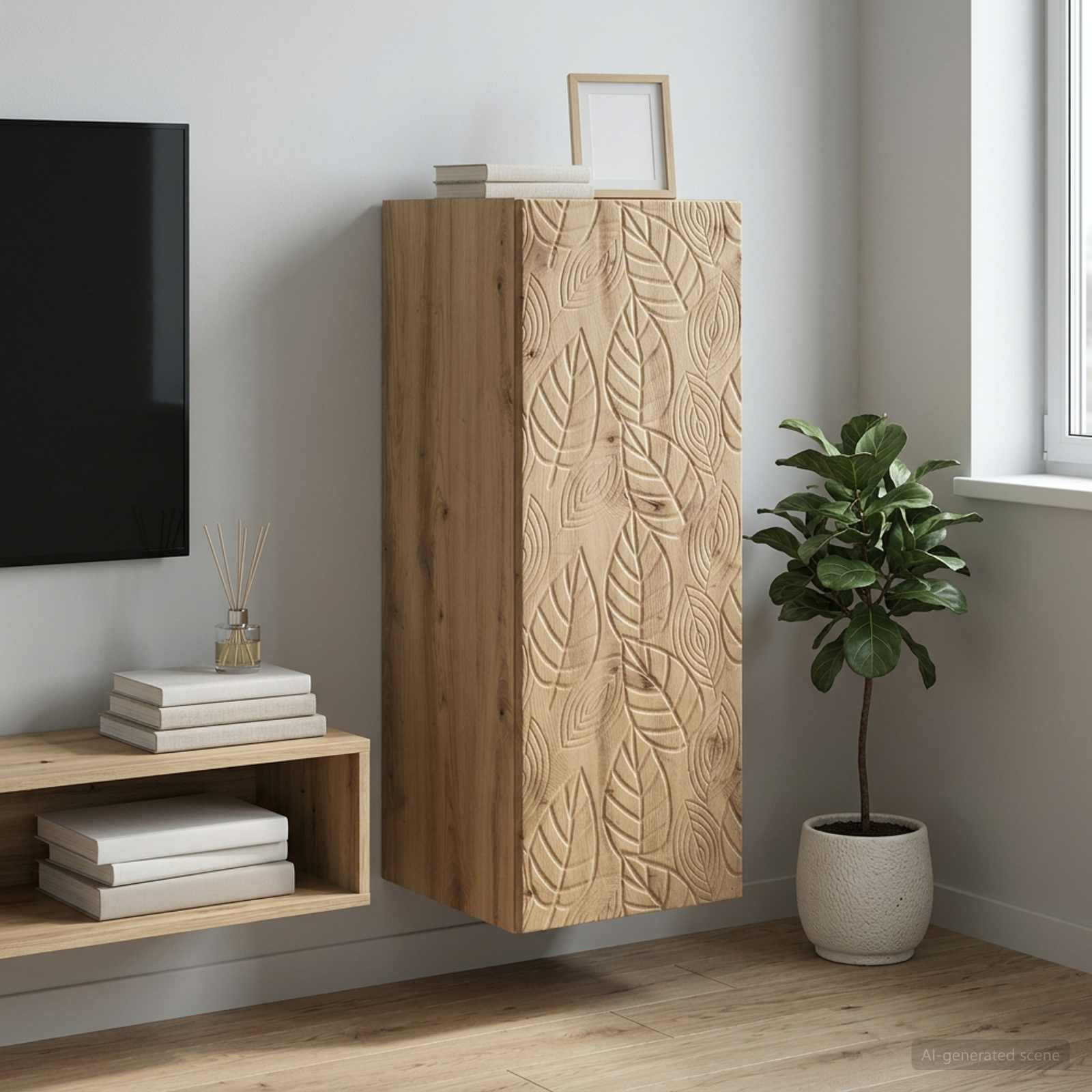 vidaXL Wandschrank 33 x 34,5 x 90 cm Holzwerkstoff Artisan-Eiche