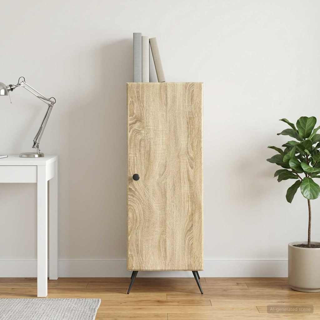 vidaXL Sideboard Sonoma-Eiche 33 x 34,5 x 90 cm Holzwerkstoff