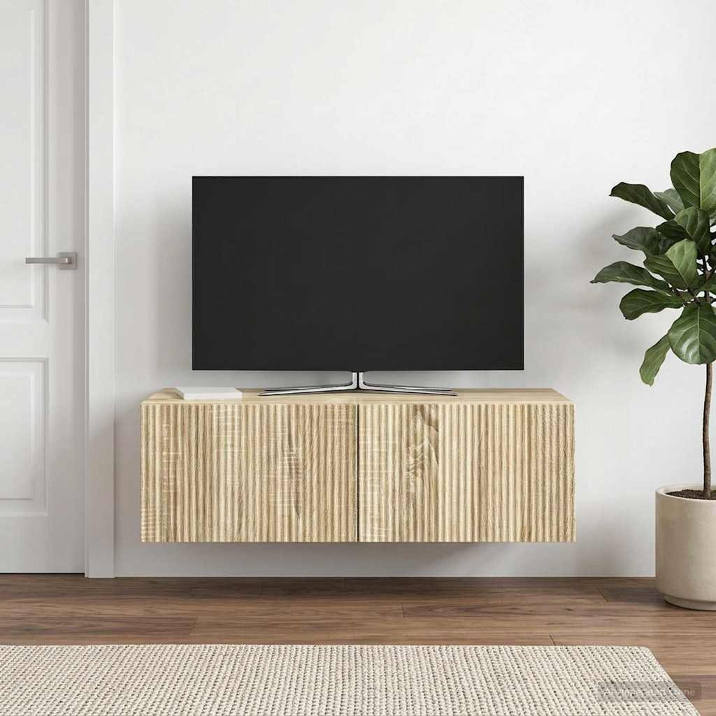 vidaXL Wandmontierter TV-Schrank Sonoma-Eiche 98 x 41 x 30 cm