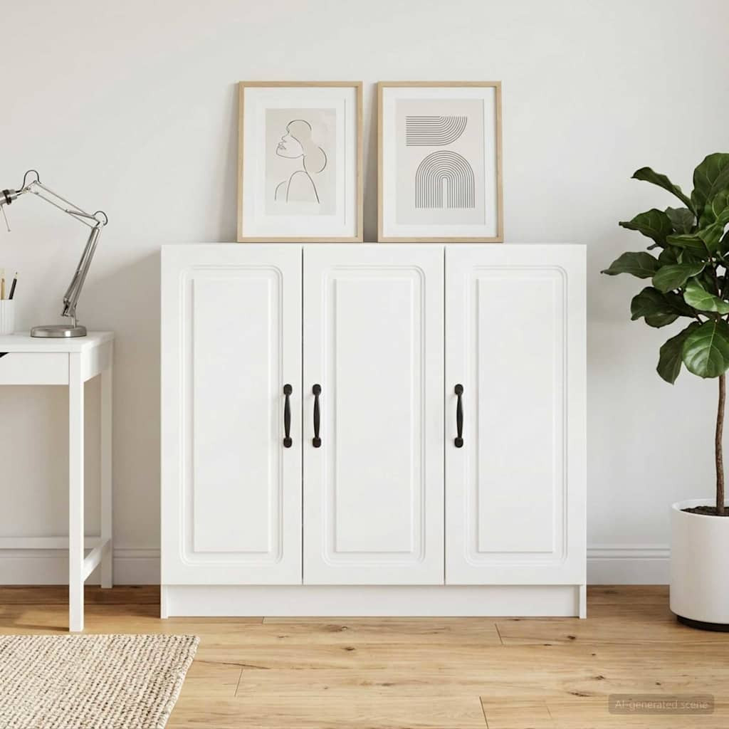 vidaXL Sideboard Weiß 89 x 34,5 x 77 cm Holzwerkstoff