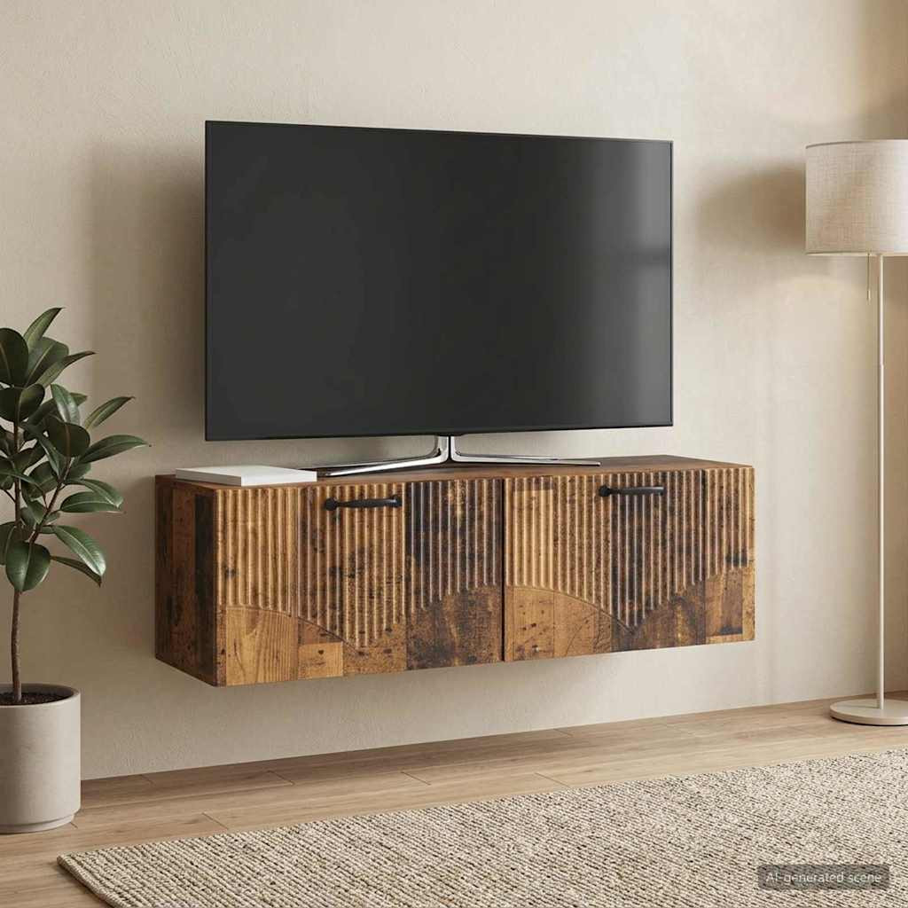 vidaXL Wandmontierter TV-Schrank Altholz 98 x 31 x 30 cm Holzwerkstoff