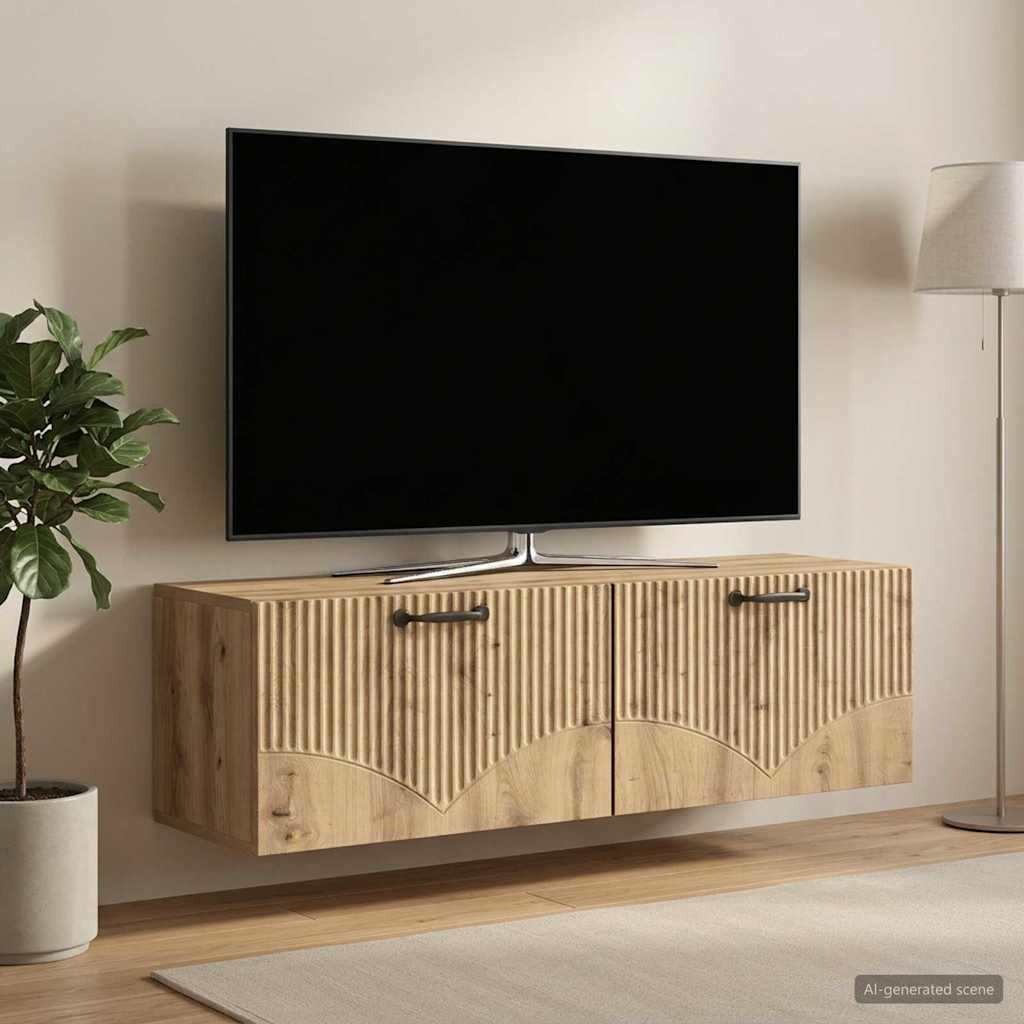 vidaXL Wandmontierter TV-Schrank 98 x 31 x 30 cm Artisan-Eiche