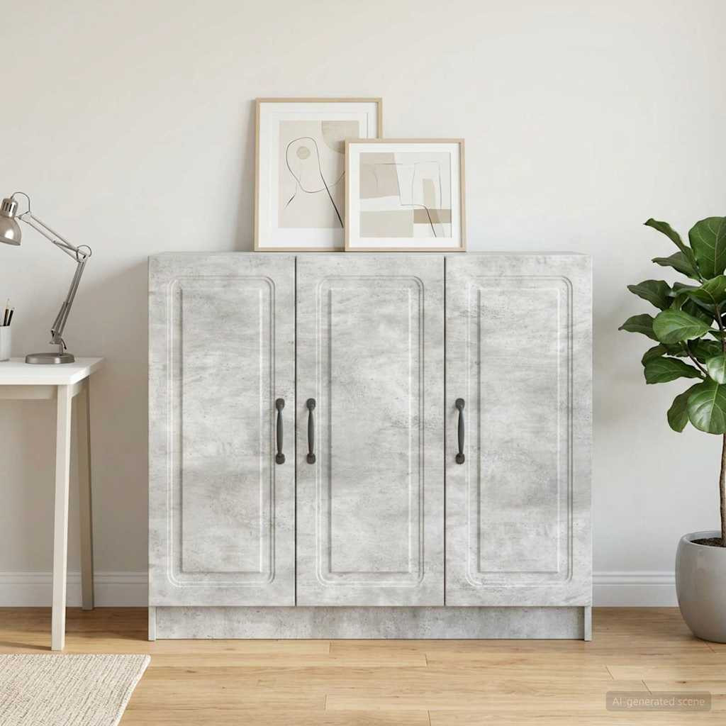 vidaXL Sideboard Betongrau 89 x 34,5 x 77 cm Holzwerkstoff
