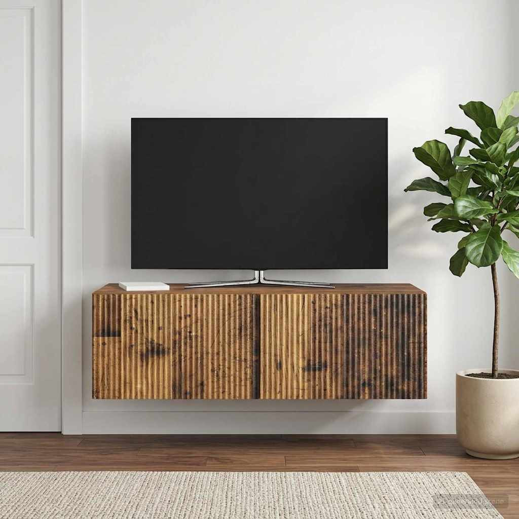 vidaXL Wandmontierter TV-Schrank Altholz 98 x 41 x 30 cm Holzwerkstoff