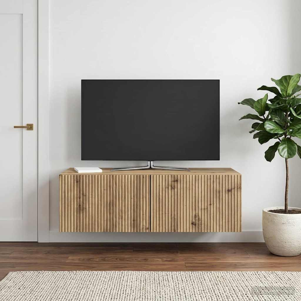 vidaXL Wandmontierter TV-Schrank 98 x 41 x 30 cm Artisan-Eiche