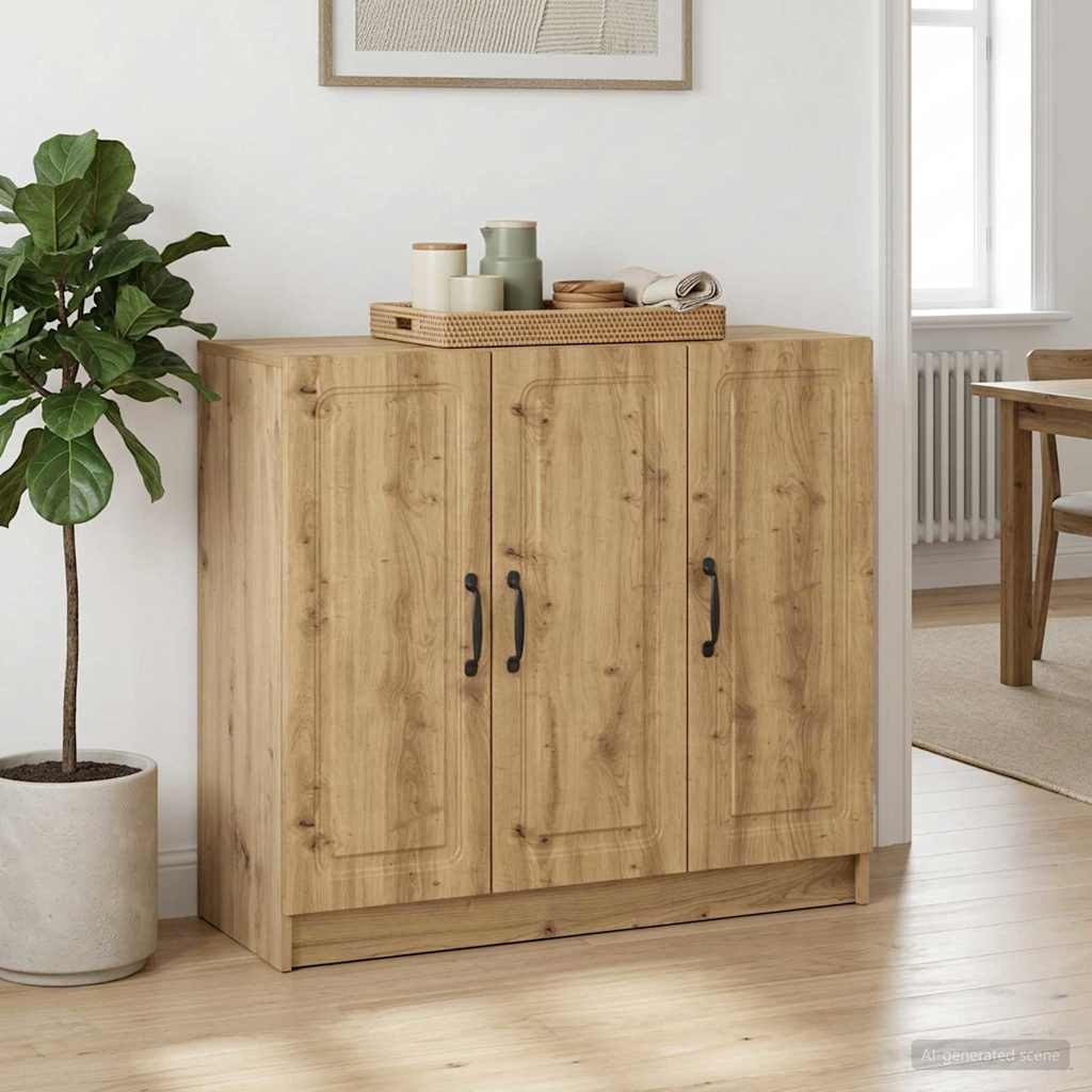 vidaXL Sideboard Artisan-Eiche 89 x 34,5 x 77 cm Holzwerkstoff