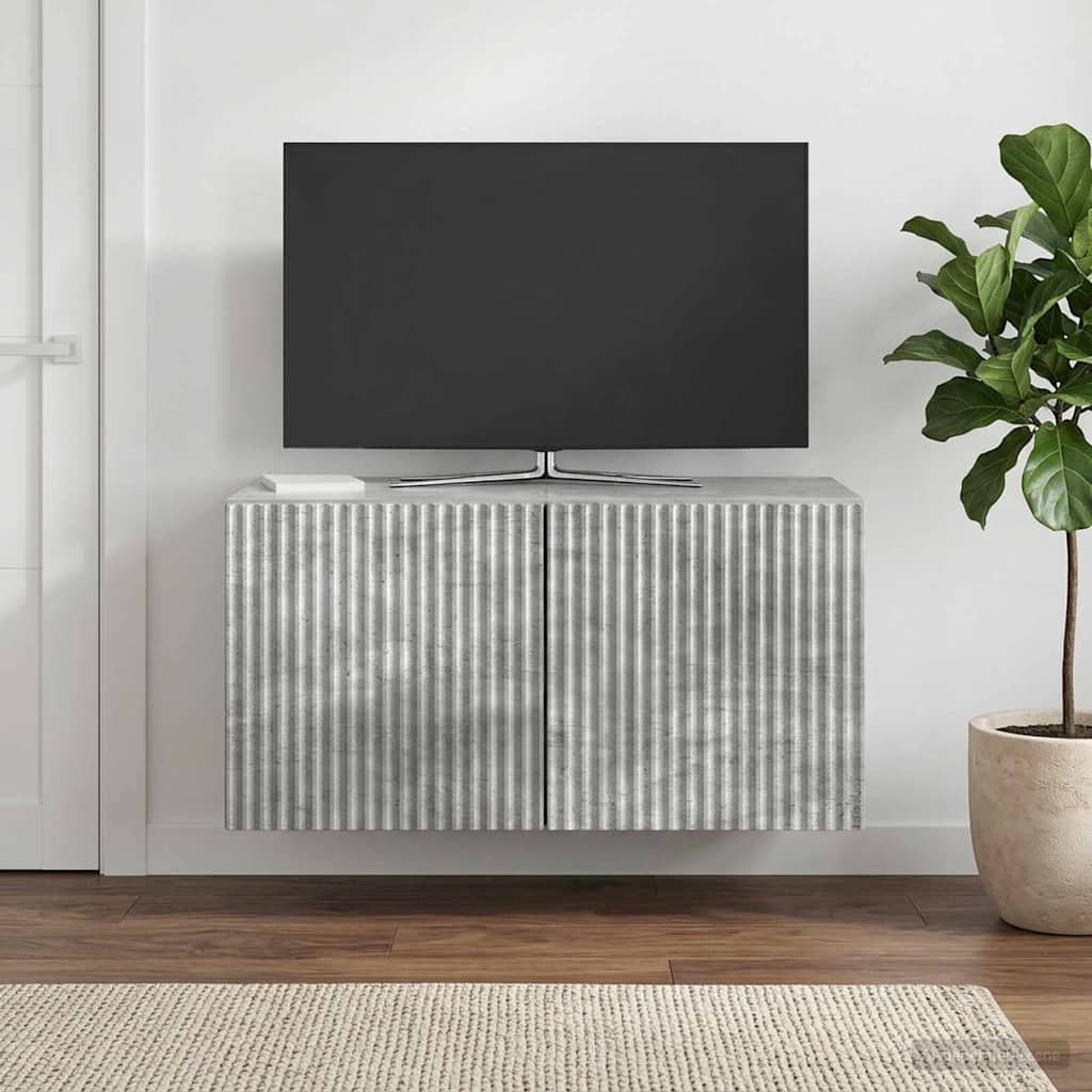 vidaXL Wandmontierter TV-Schrank Betongrau 59,5 x 31 x 30 cm