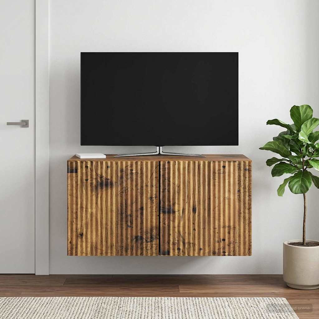 vidaXL Wandmontierter TV-Schrank Altholz 59,5 x 31 x 30 cm