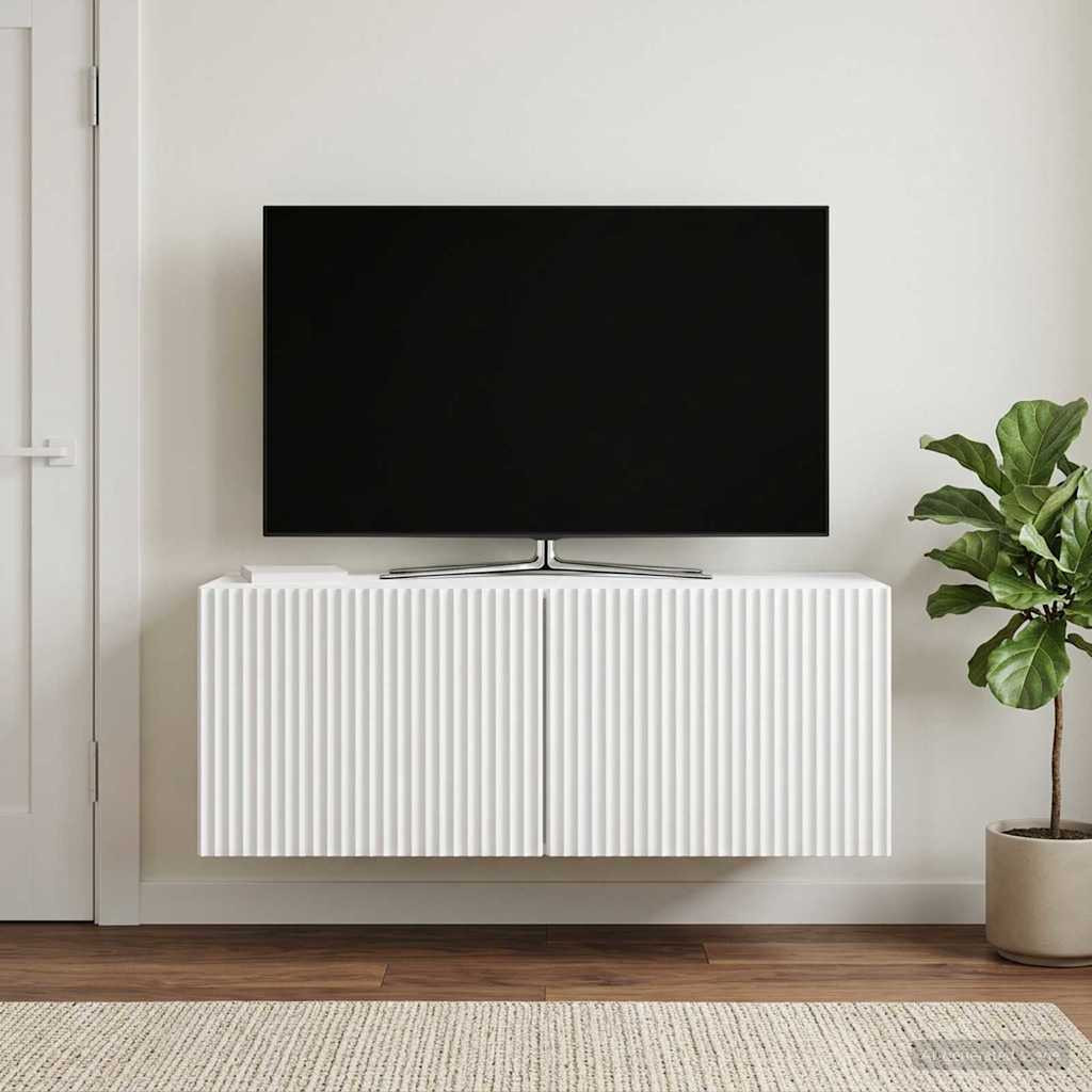 vidaXL Wandmontierter TV-Schrank Weiß 78,5 x 31 x 30 cm Holzwerkstoff