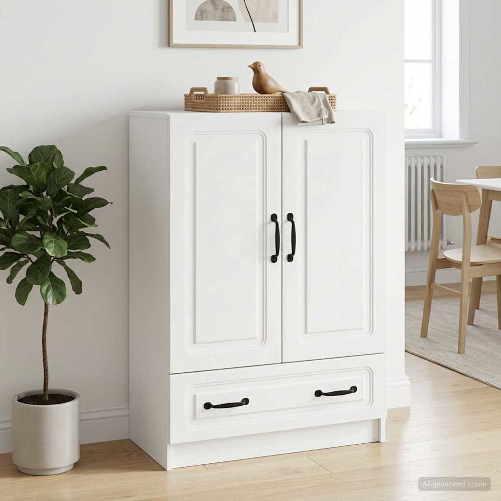 vidaXL Sideboard Weiß 66 x 34,5 x 92 cm Holzwerkstoff