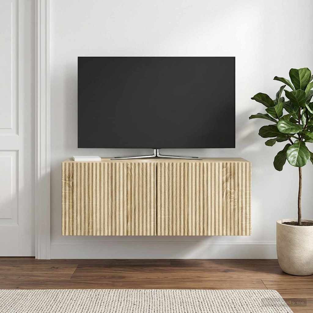 vidaXL Wandmontierter TV-Schrank Sonoma-Eiche 78,5 x 31 x 30 cm