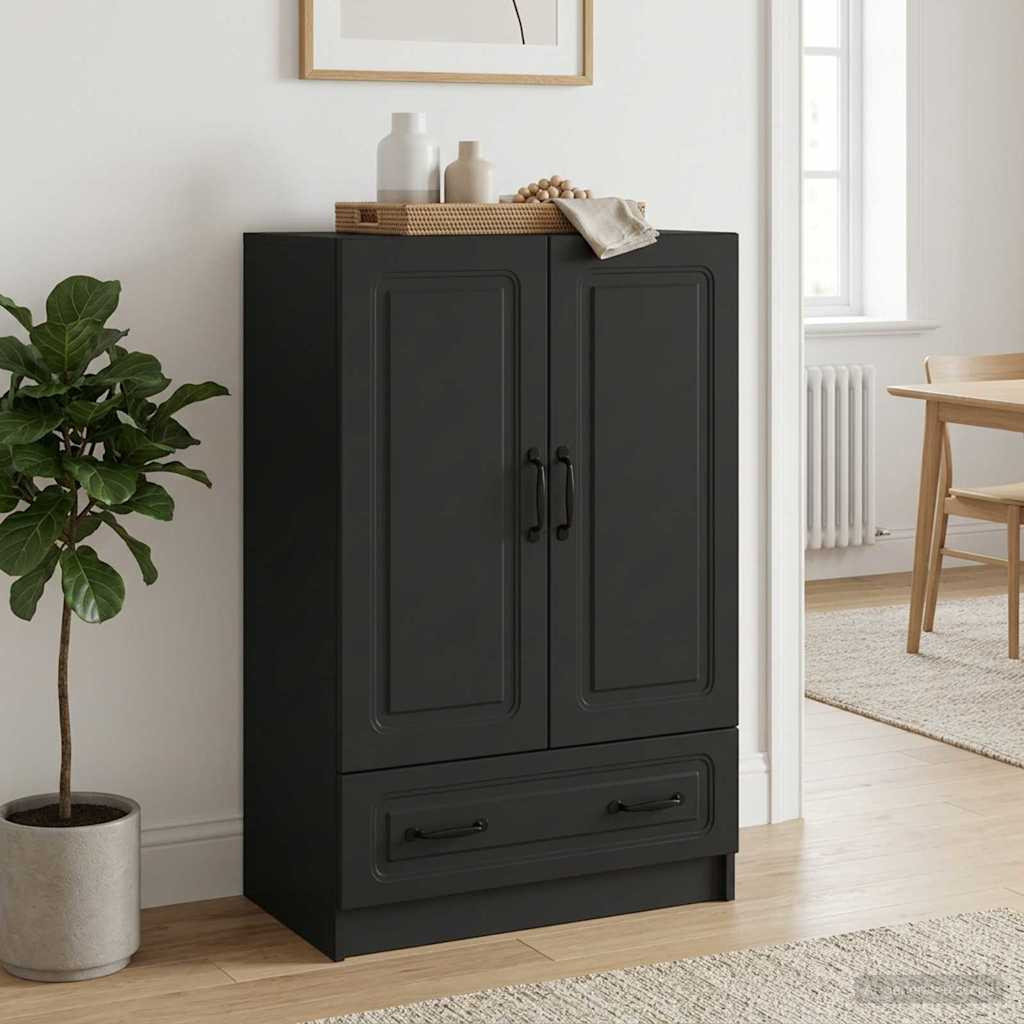 vidaXL Sideboard Schwarz 66 x 34,5 x 92 cm Holzwerkstoff