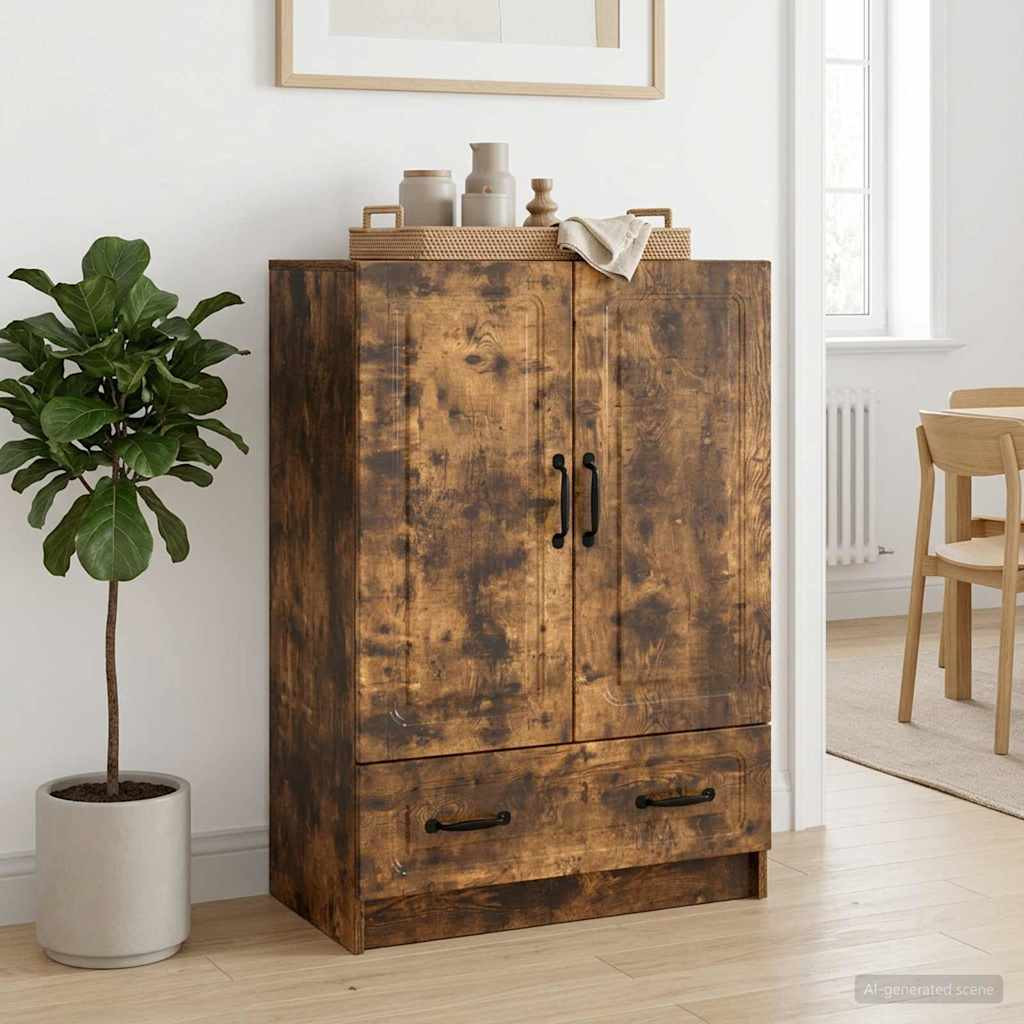 vidaXL Sideboard Geräucherte Eiche 66 x 34,5 x 92 cm Holzwerkstoff