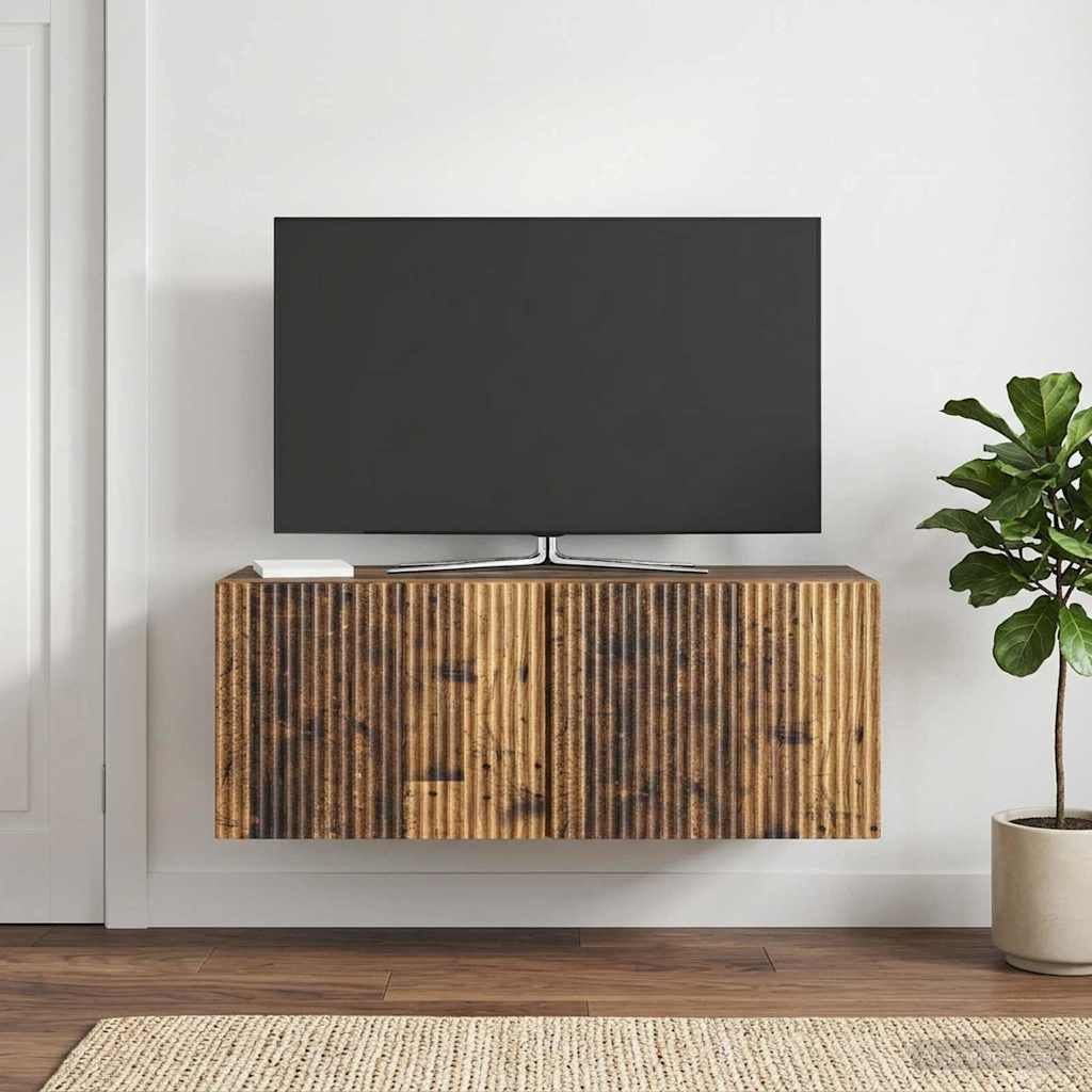 vidaXL Wandmontierter TV-Schrank Altholz 78,5 x 31 x 30 cm