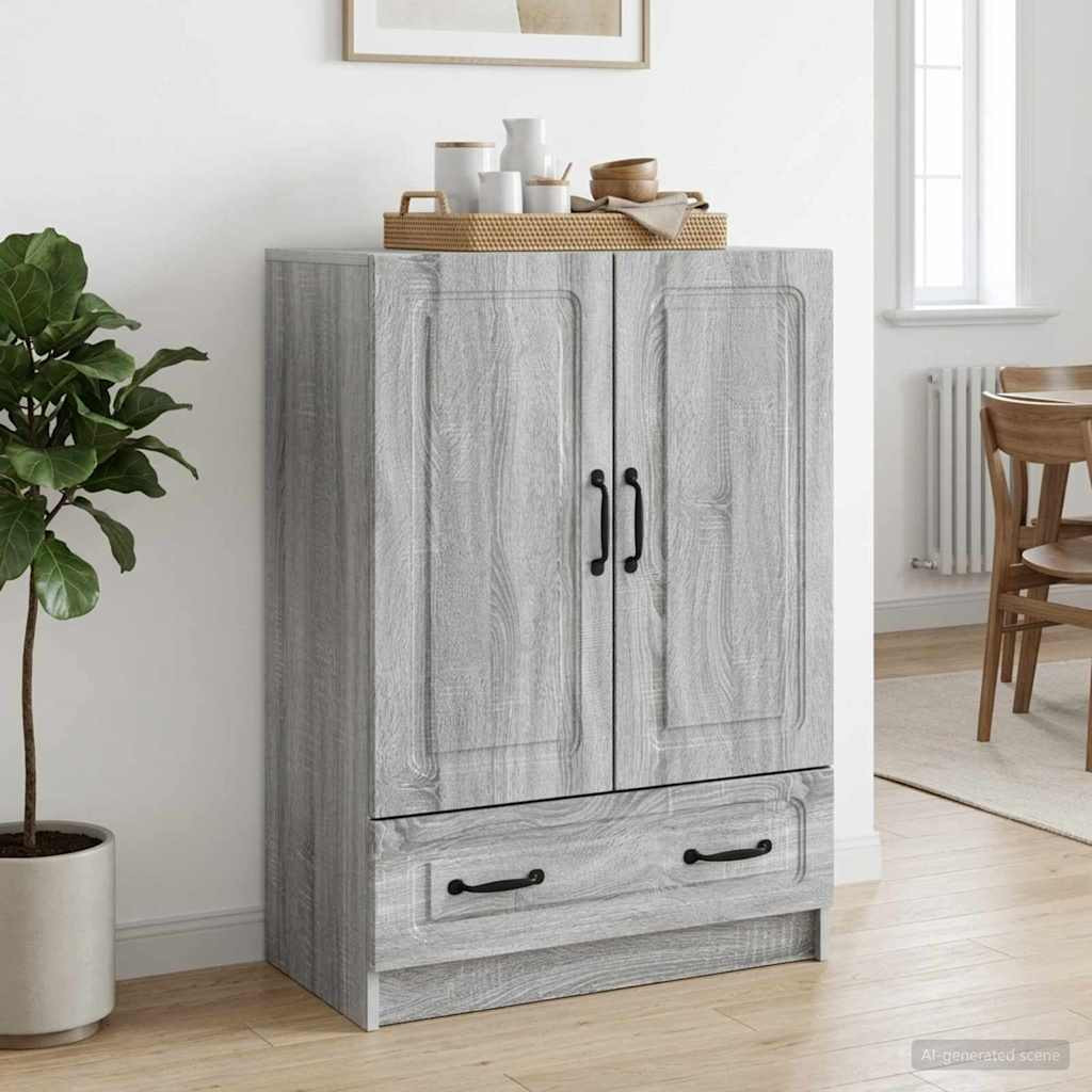 vidaXL Sideboard Graues Sonoma 66 x 34,5 x 92 cm Holzwerkstoff
