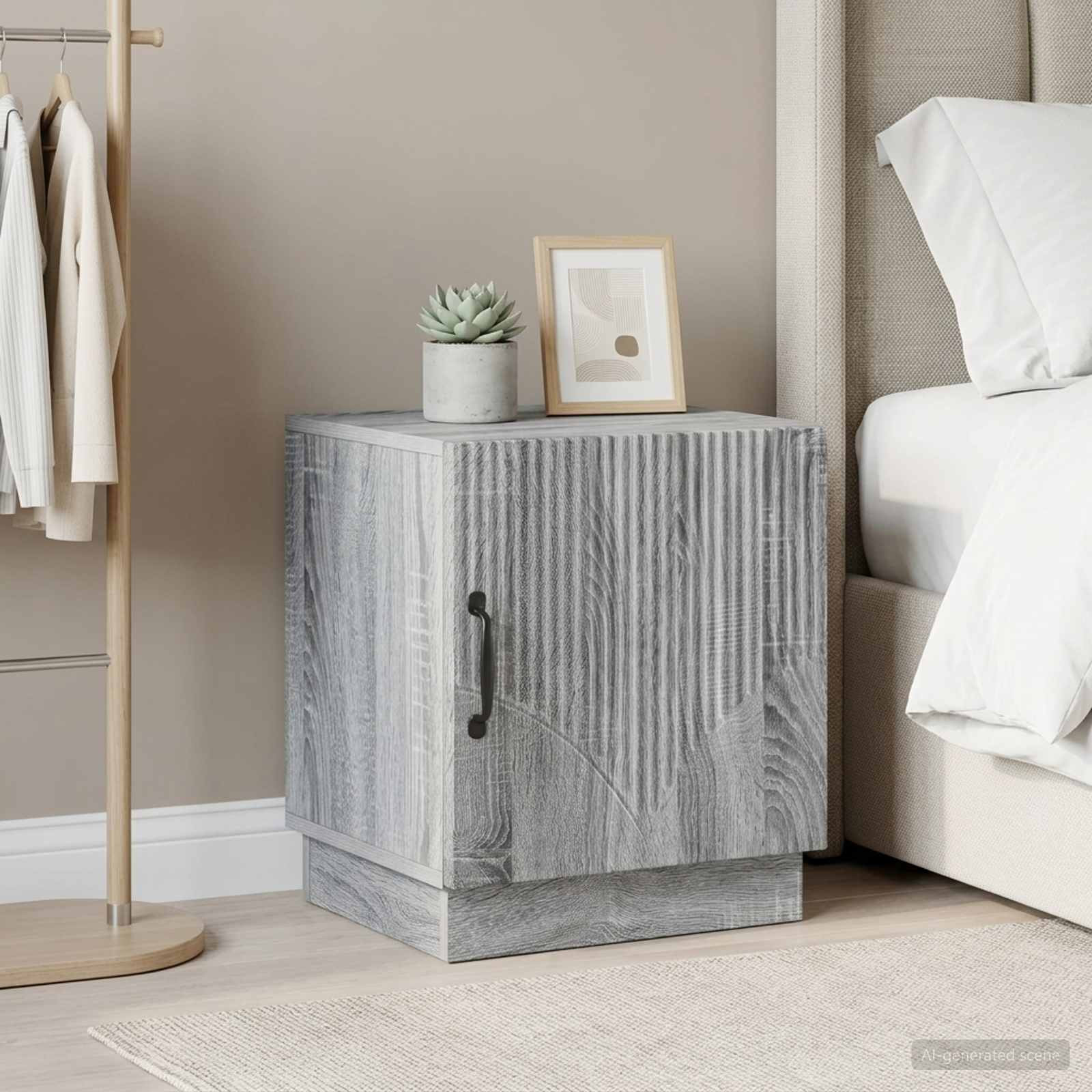 vidaXL Nachttisch 2 pcs Grau Sonoma 43 x 34,5 x 47 cm Holzwerkstoff