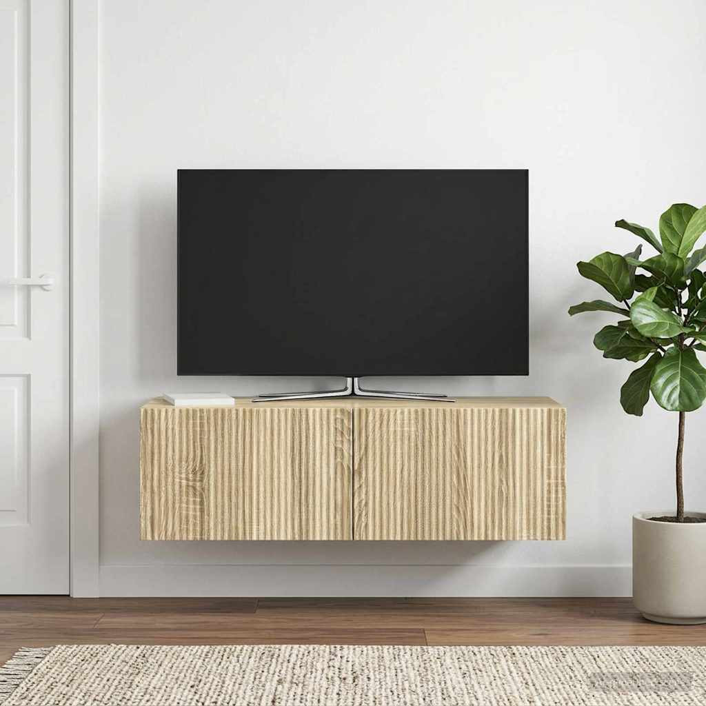 vidaXL Wandmontierter TV-Schrank Sonoma-Eiche 98 x 31 x 30 cm