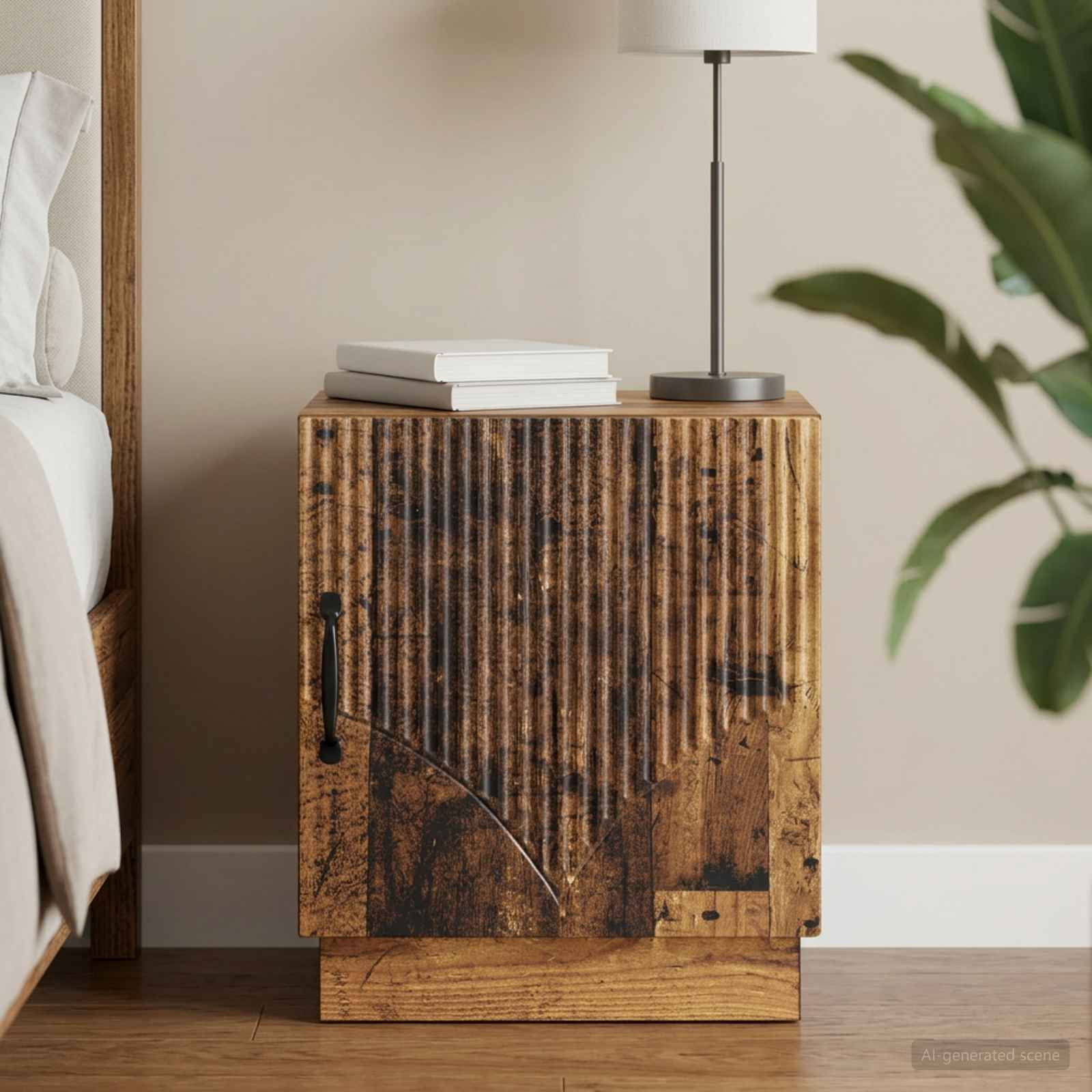 vidaXL Nachttisch Altholz 43 x 34,5 x 47 cm Holzwerkstoff