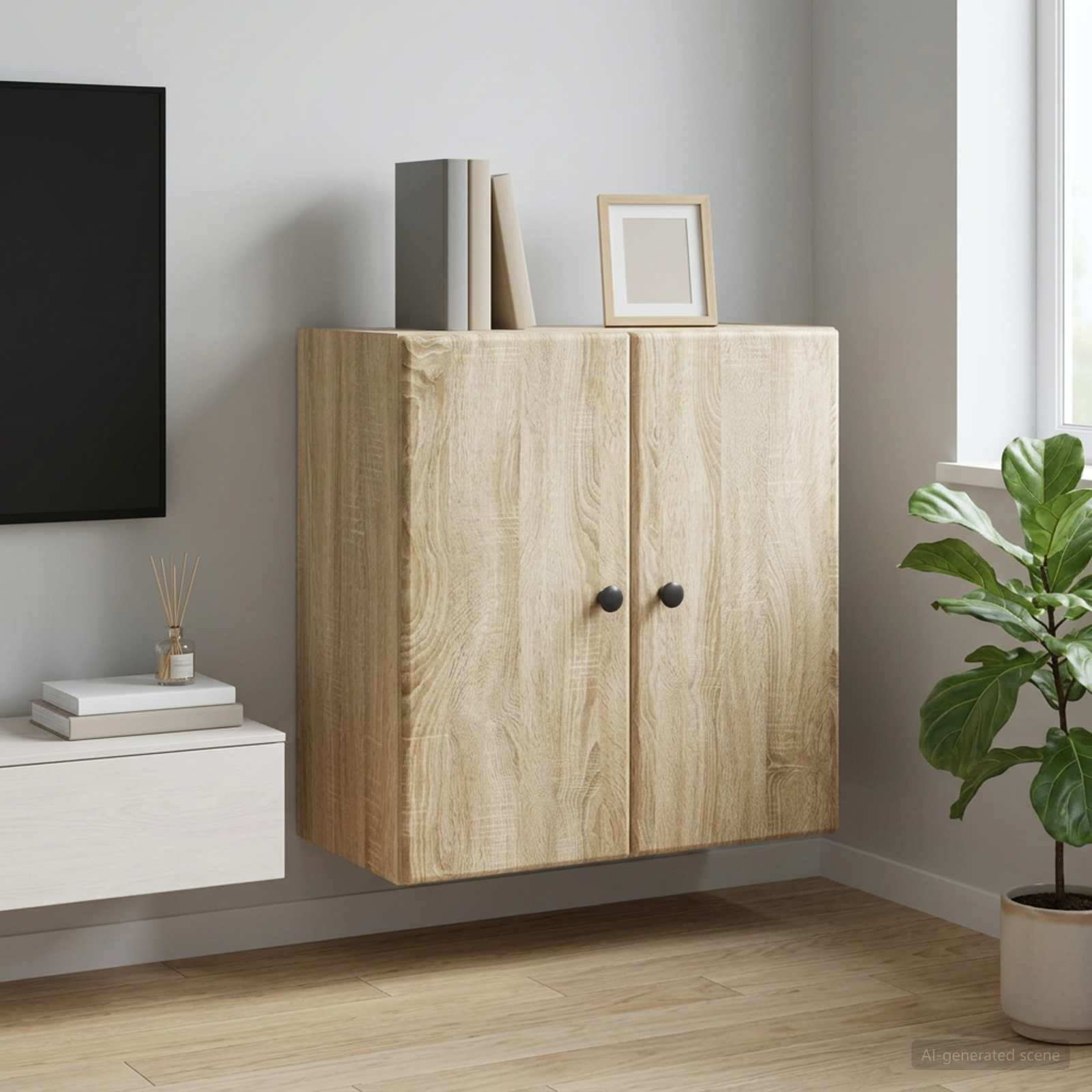 vidaXL Wandschrank Sonoma-Eiche 59 x 31 x 60 cm Holzwerkstoff