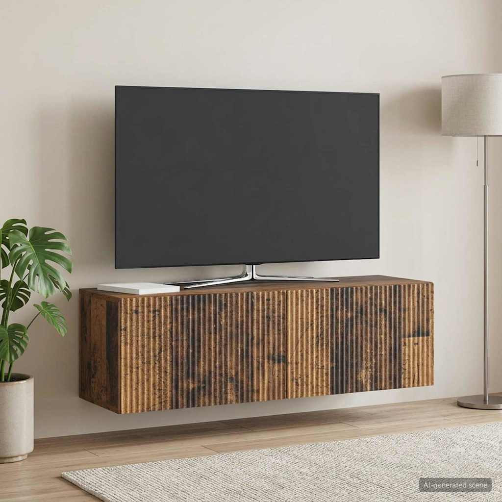 vidaXL Wandmontierter TV-Schrank Altholz 98 x 31 x 30 cm Holzwerkstoff