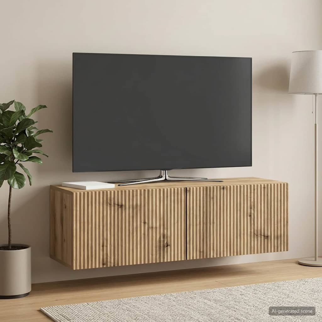 vidaXL Wandmontierter TV-Schrank 98 x 31 x 30 cm Artisan-Eiche