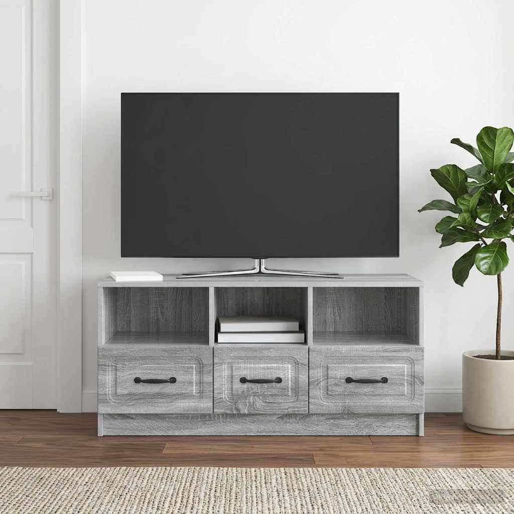 vidaXL TV-Schränk Graues Sonoma 102 x 34,5 x 47 cm Holzwerkstoff