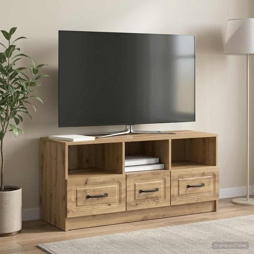 vidaXL TV-Schränk 102 x 34,5 x 47 cm Artisan-Eiche Holzwerkstoff