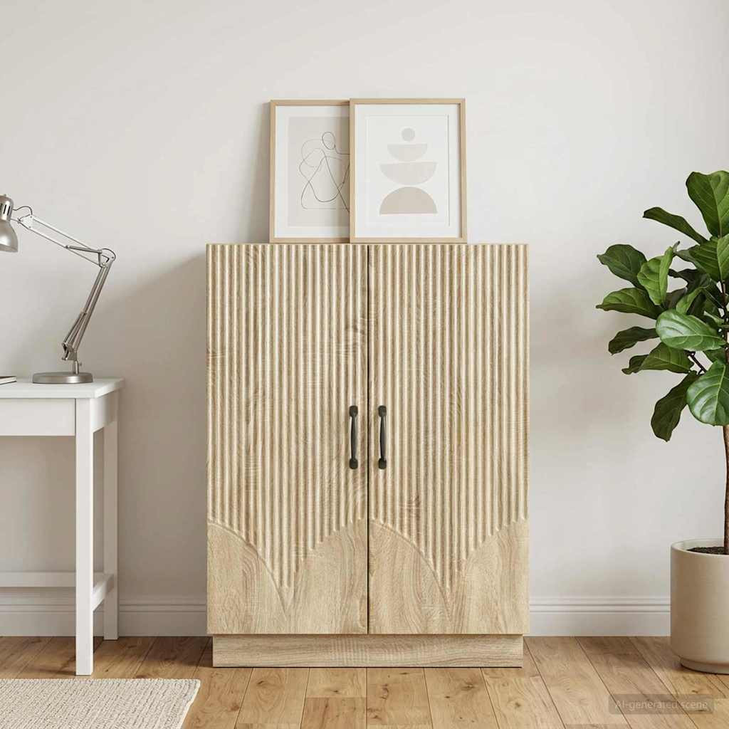 vidaXL Sideboard Sonoma-Eiche 66 x 34,5 x 87 cm Holzwerkstoff