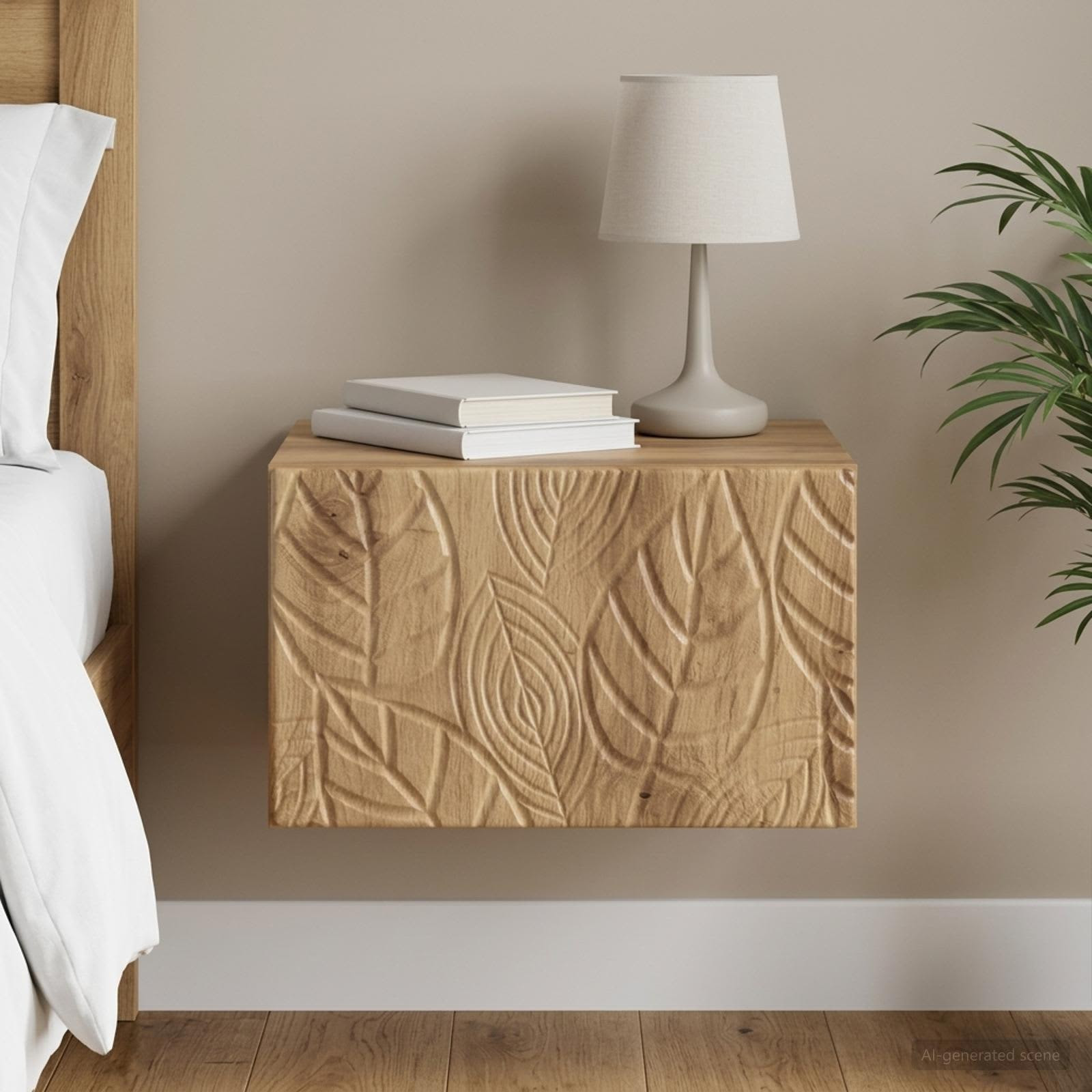 vidaXL Wandmontierter Beistelltisch Artisan-Eiche 34,5 x 33 x 20 cm