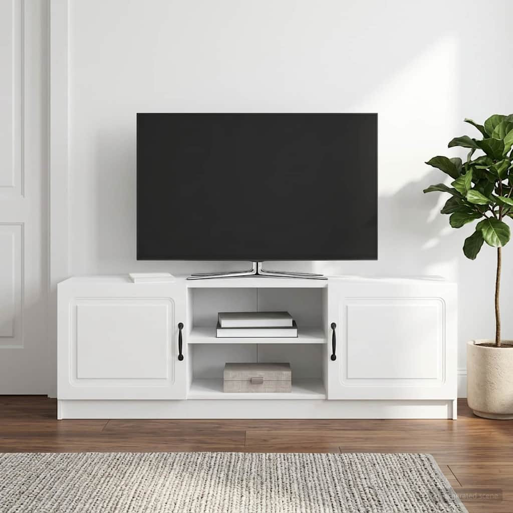 vidaXL TV-Schränk Hochglanz Weiß 150 x 31 x 47 cm Holzwerkstoff