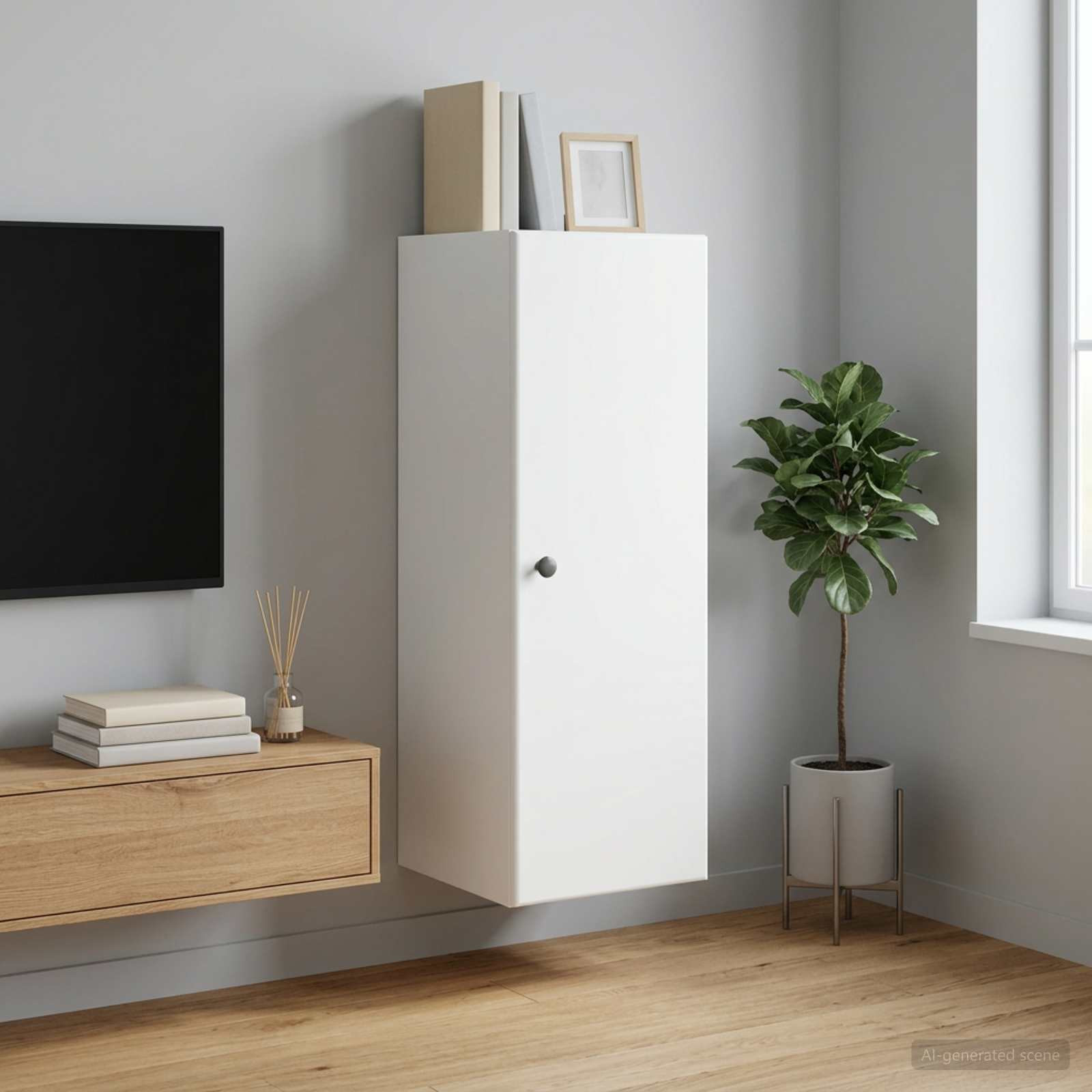 vidaXL Wandschrank Weiß 33 x 34,5 x 90 cm Holzwerkstoff