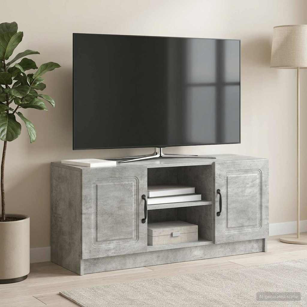 vidaXL TV-Schränk Betongrau 102 x 34,5 x 47 cm Holzwerkstoff