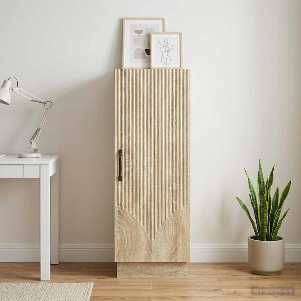 vidaXL Sideboard Sonoma-Eiche 33 x 34,5 x 87 cm Holzwerkstoff