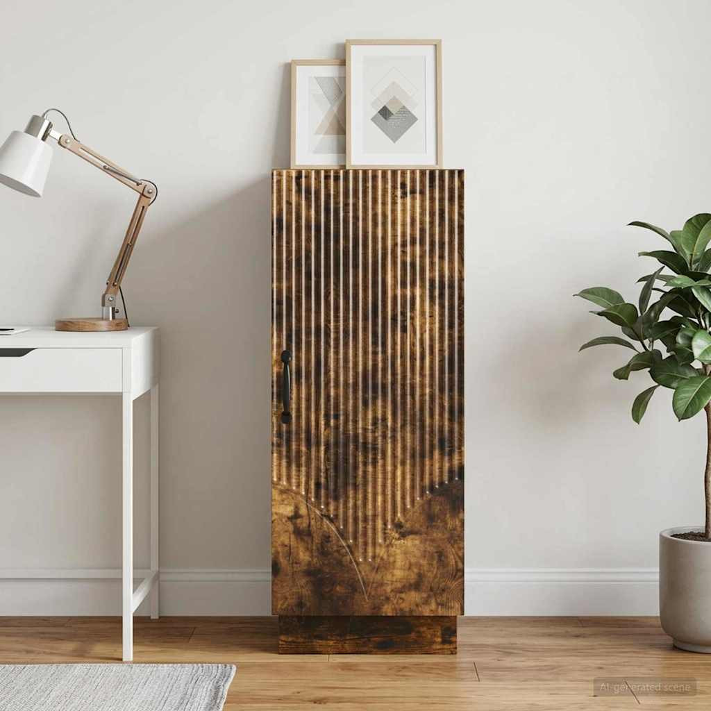 vidaXL Sideboard Geräucherte Eiche 33 x 34,5 x 87 cm Holzwerkstoff