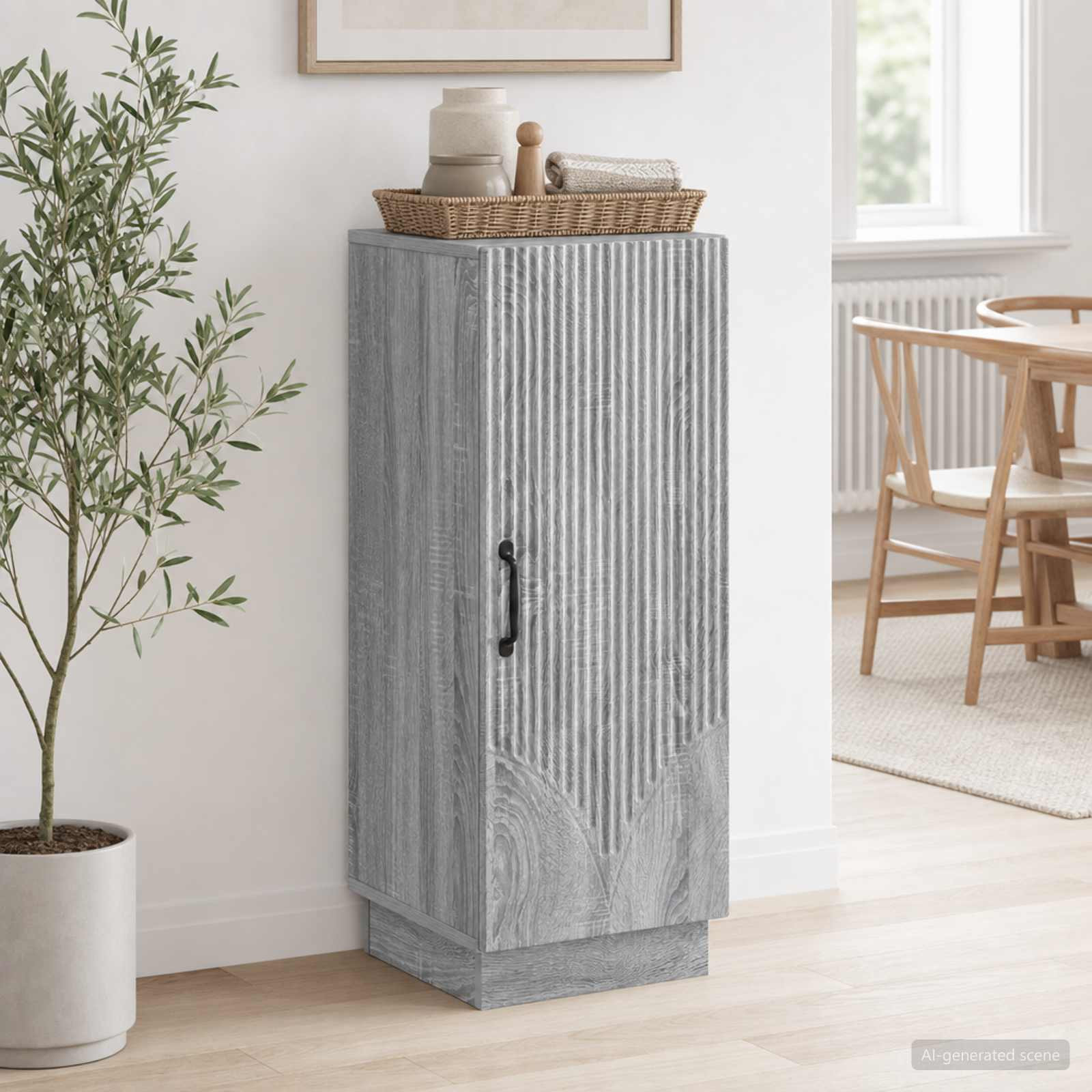 vidaXL Sideboard Graues Sonoma 33 x 34,5 x 87 cm Holzwerkstoff